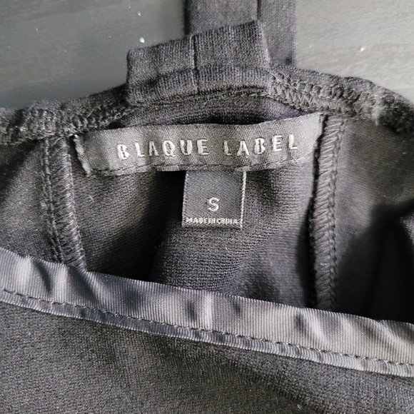 Women's Black Ruffle T-back Bodycon Mini Dress - Picture 7 of 7